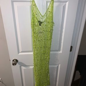 Lime Green Beach Cover Up